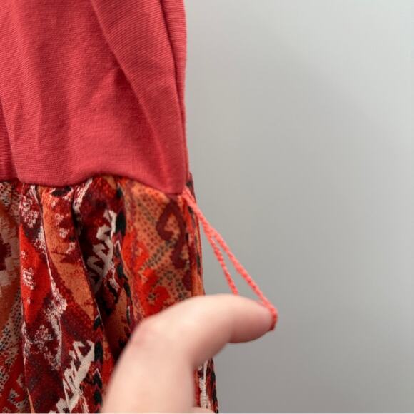 Torrid Maxi Studio Luxe Ponte Sleeveless Pink, Orange & Tan Geometric Dress 4X - Picture 10 of 13